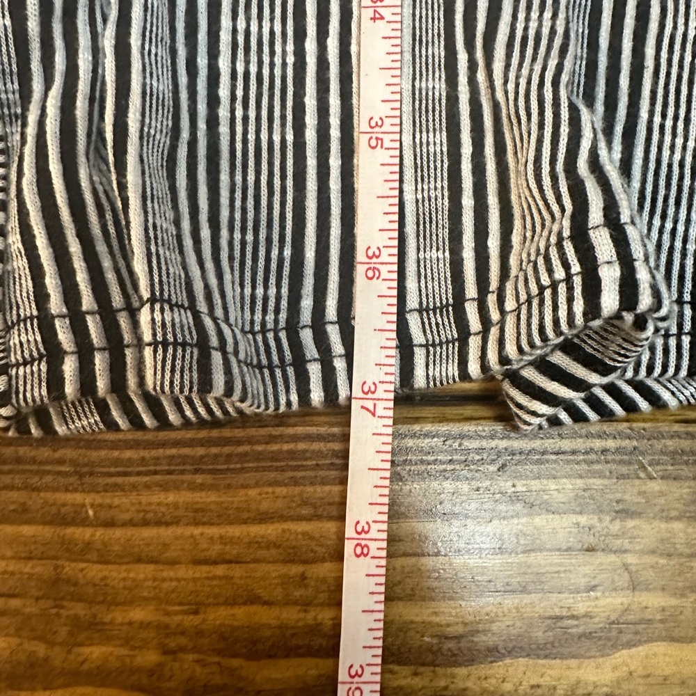 Caution to the Wind Striped Swing Dress With Button Detail and Stretch (M) - Picture 6 of 8